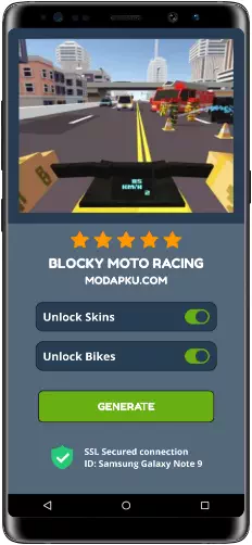 Blocky Moto Racing MOD APK Screenshot