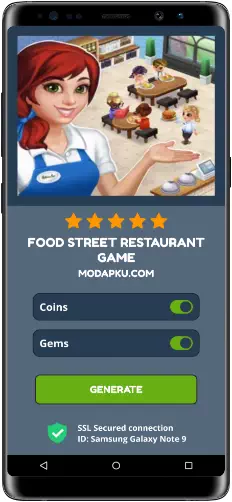 Food Street Restaurant Game MOD APK Screenshot