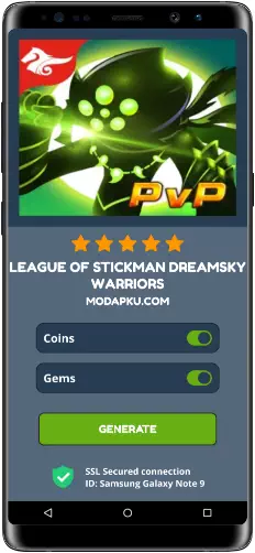 League of Stickman Dreamsky Warriors MOD APK Screenshot