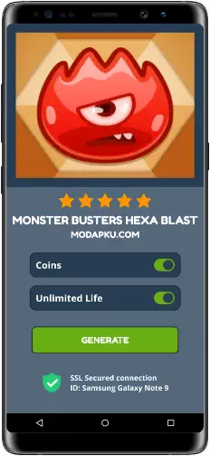 Monster Busters Hexa Blast MOD APK Screenshot