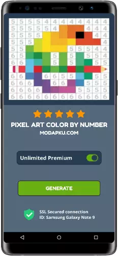 Pixel Art Color by Number MOD APK Screenshot