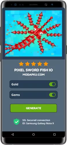 Pixel Sword Fish io MOD APK Screenshot