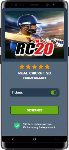 Real Cricket 20 MOD APK Screenshot