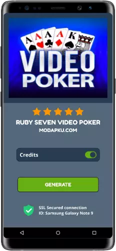 Ruby Seven Video Poker MOD APK Screenshot