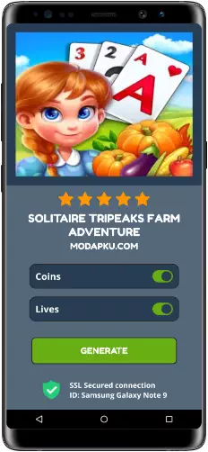 Solitaire Tripeaks Farm Adventure MOD APK Screenshot