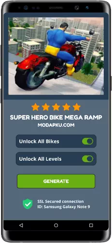 Super Hero Bike Mega Ramp MOD APK Screenshot