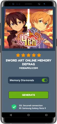 Sword Art Online Memory Defrag MOD APK Screenshot