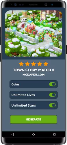 Town Story Match 3 MOD APK Screenshot