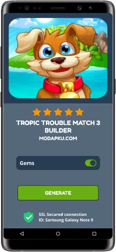 Tropic Trouble Match 3 Builder MOD APK Screenshot